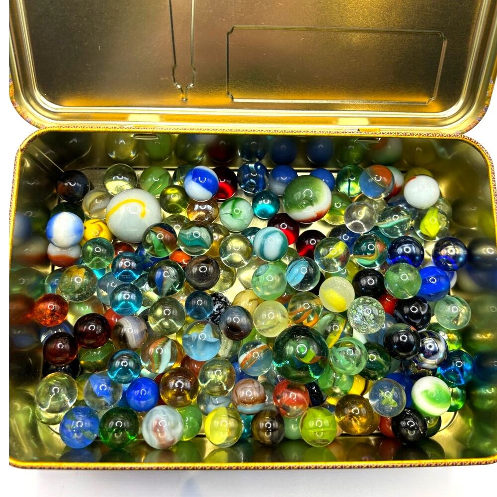 1.81 lbs Vintage Marbles with Possible, Akro, Vitro, Jabo